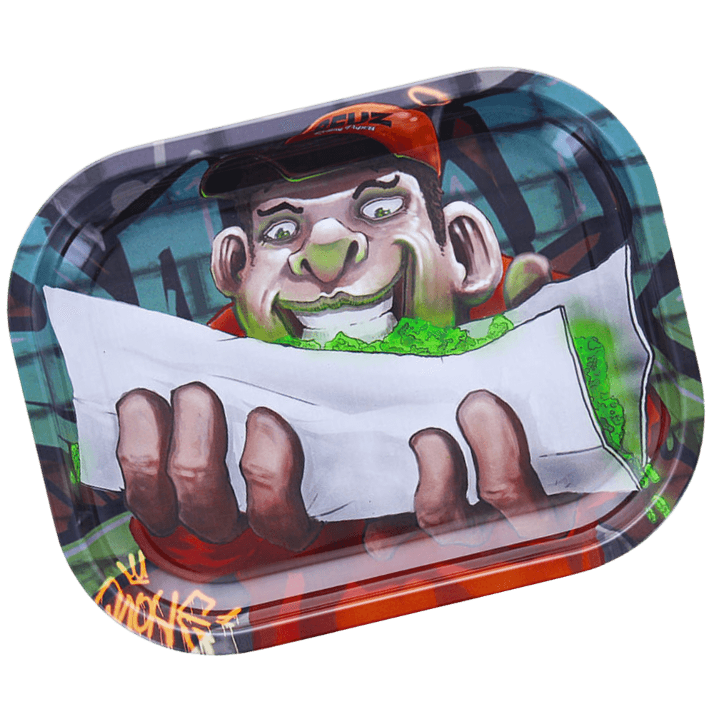 Bandeja Liar Monkey Fumeta de diseño exclusivo y material metálico, ideal para aficionados que buscan estilo y practicidad.
