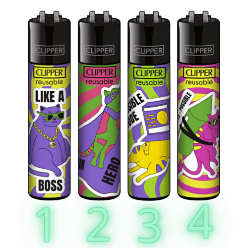 Clipper encendedore de la colección Cat Rules con diseños elegantes de gato.