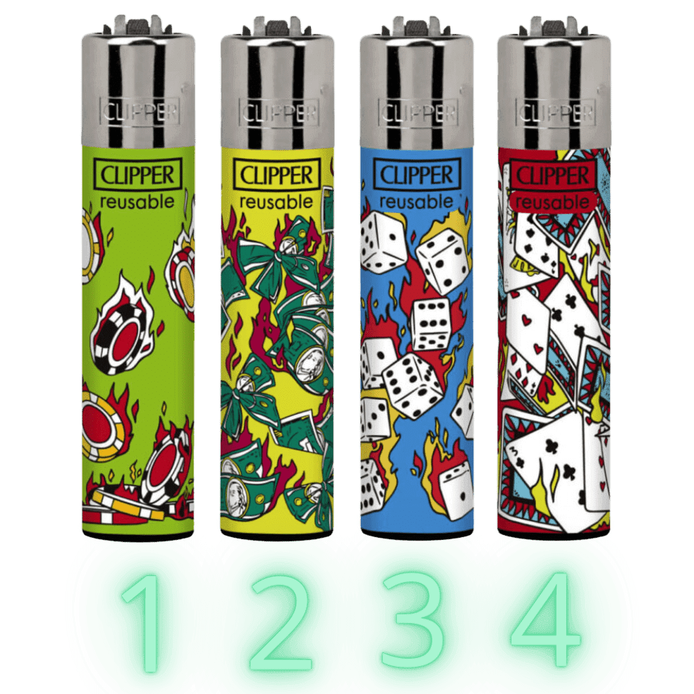 Clipper Luck on Fire Colección en cuatro colores vibrantes.
