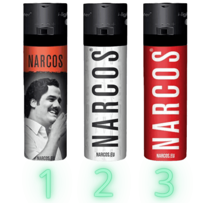 Narcos Mechero Edición Limitada 3, diseño exclusivo inspirado en la icónica serie de Netflix.