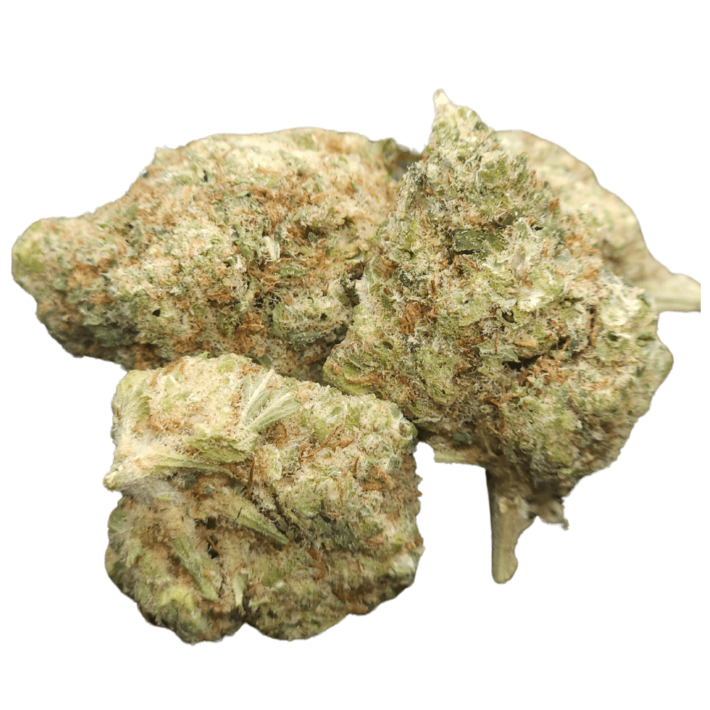 Flores CBD Vanilla Kush Indoor sobre fondo negro, resaltando su calidad.
