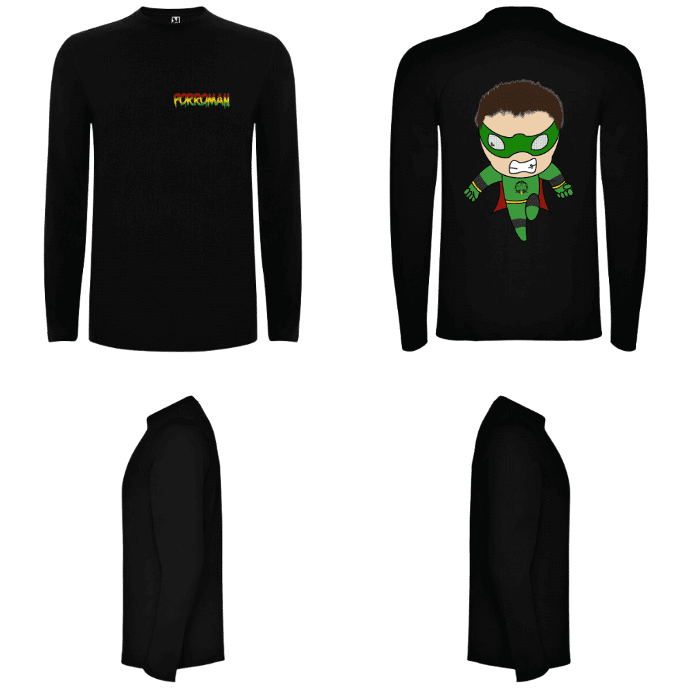 Camiseta Porroman 420 Exclusiva Negra manga Larga