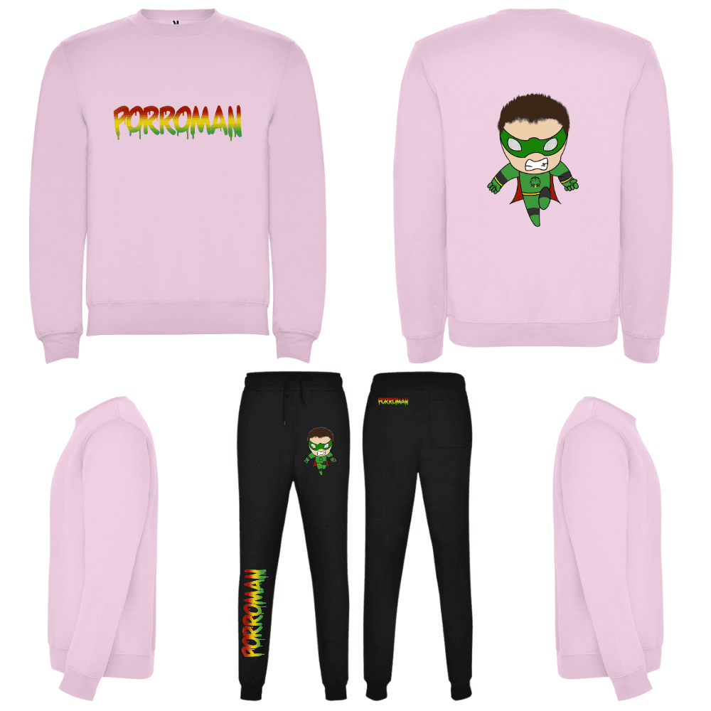 Chándal Porroman 420 Exclusivo Rosa sin Capucha