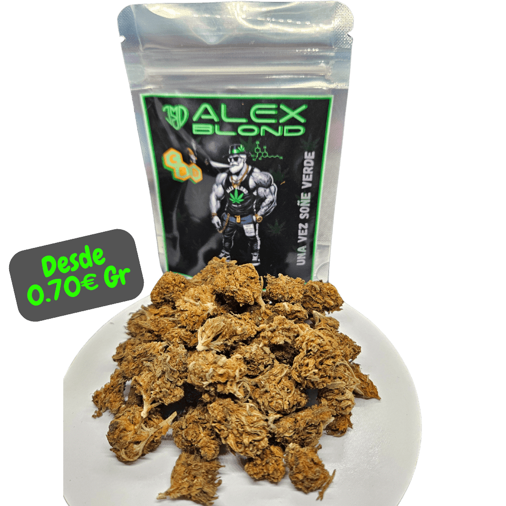"Envase de Small Buds CBD Cannatonic de Alex Blond."