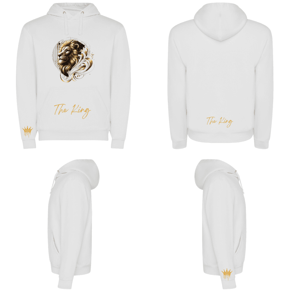 Sudadera The King Exclusiva Blanca con Capucha