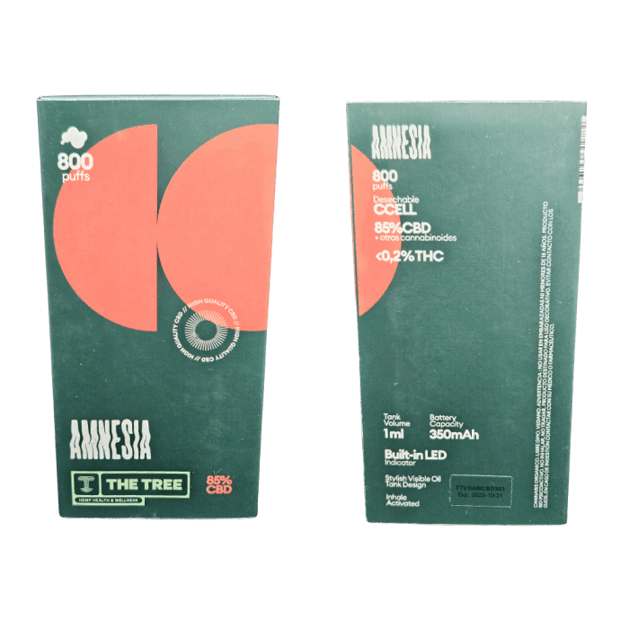 Vapeador CBD Desechable The Tree Amnesia