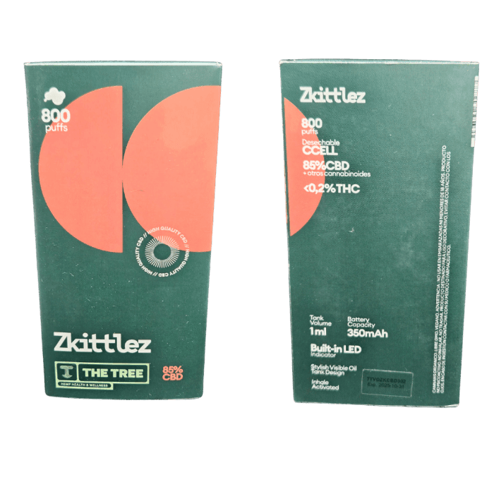 Vapeador CBD Desechable The Tree Zkittlez